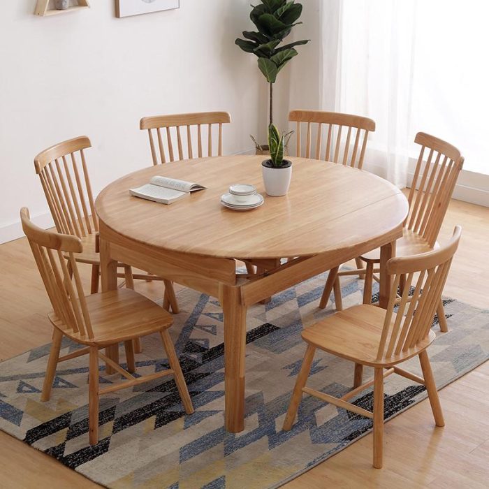 Extendable Solid Wood Dining Table – Scandinavian Design for B2B Wholesale Distribution