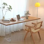 Solid Wood Dining Table - Wall-Mounted & Space-Saving​