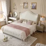 French-Style Light Luxury Wooden Bed for Premium Comfort and Aesthetic