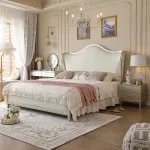 French-Style Light Luxury Wooden Bed for Premium Comfort and Aesthetic
