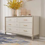 French-inspired Light Luxury Storage Cabinet with Classic Detailing