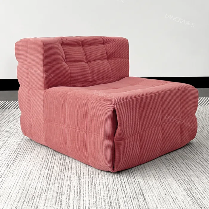 Discover serene beauty with the Nordic-style cushioned sofa.