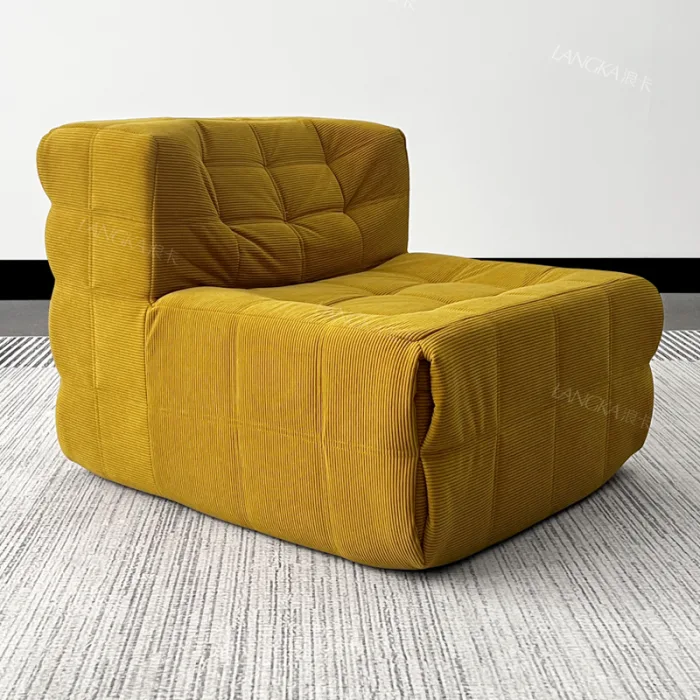 Discover serene beauty with the Nordic-style cushioned sofa.