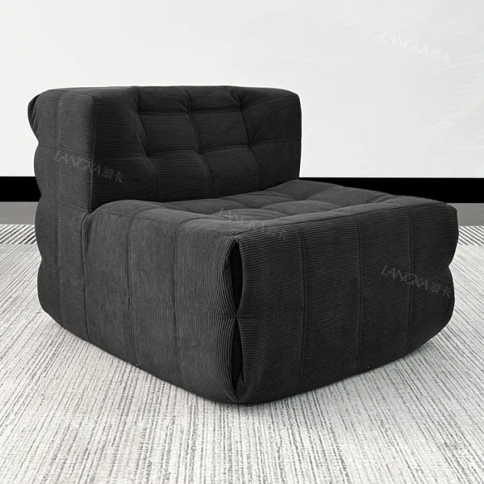 Discover serene beauty with the Nordic-style cushioned sofa.