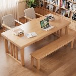 High-Quality Solid Wood Scandinavian Desk for Versatile Workspace Use