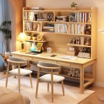 High-Quality Solid Wood Scandinavian Desk for Versatile Workspace Use