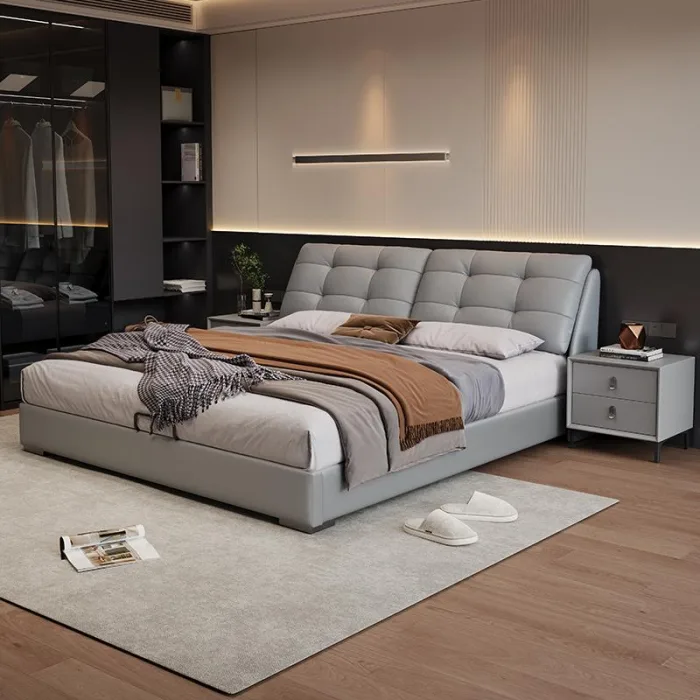 Elevate your sleep experience with a premium solid wood frame bed.