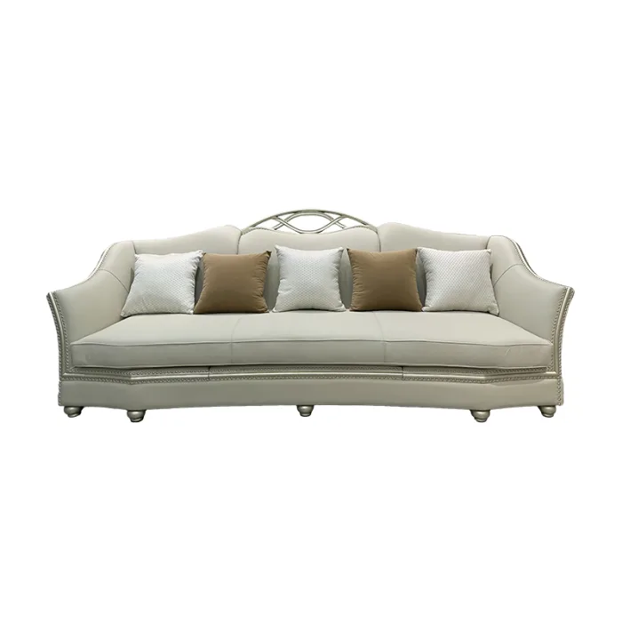 Luxurious American-Inspired Wooden Sofa with Light Luxury Design