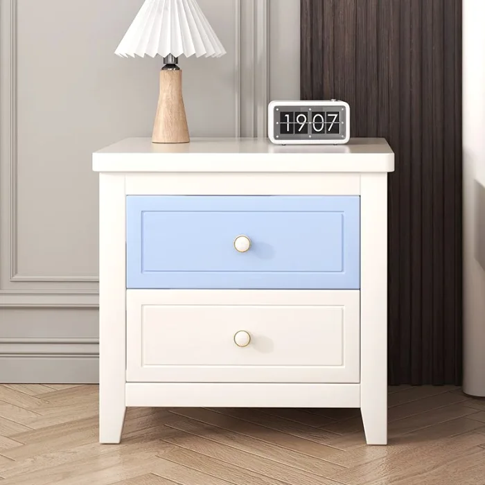 Luxury American-Style Wooden Bedside Table with Classic Detailing