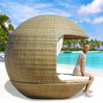 Luxury Minimalist Outdoor Lounge Bed for Commercial Use