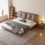 Discover unmatched support and style with our solid wood upholstered bed.