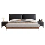 Achieve timeless elegance with a solid wood frame upholstered bed.