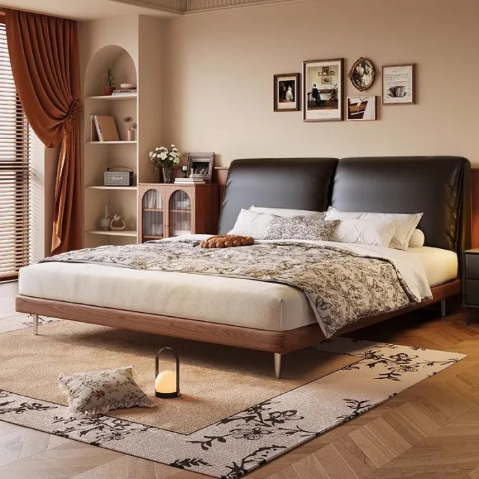 Elevate your sleep experience with a premium solid wood frame bed.