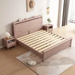 Minimalist Ash Wood Bed for Space-Saving and Stylish Bedrooms