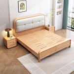 Minimalist Scandinavian Solid Wood Double Bed for B2B Suppliers