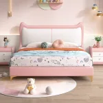 Minimalist Solid Wood Bed for Children’s Rooms