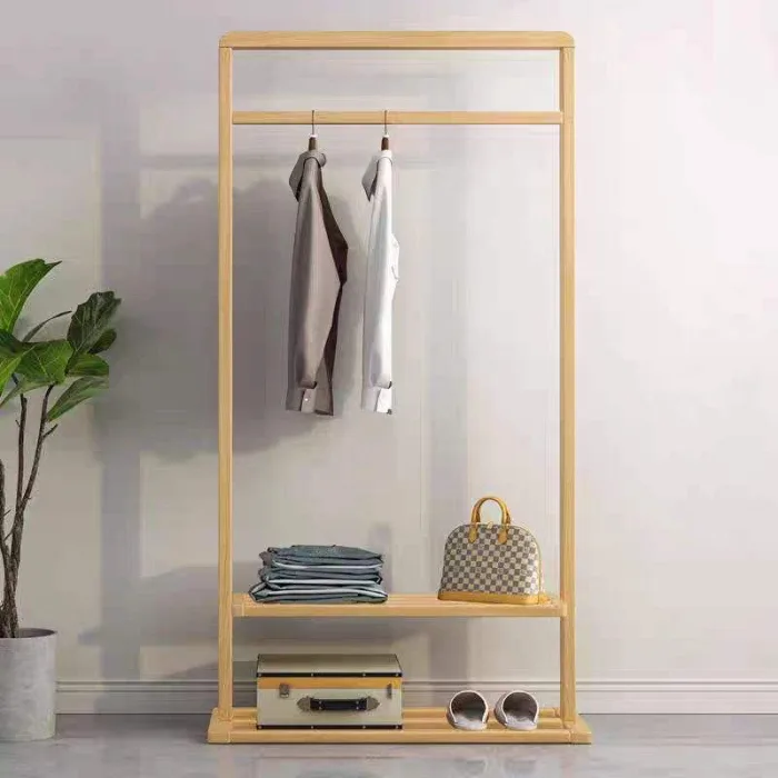 Modern Wooden Coat Rack - Space-Saving Storage Solution for Home & Office