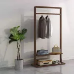 Modern Wooden Coat Rack - Space-Saving Storage Solution for Home & Office