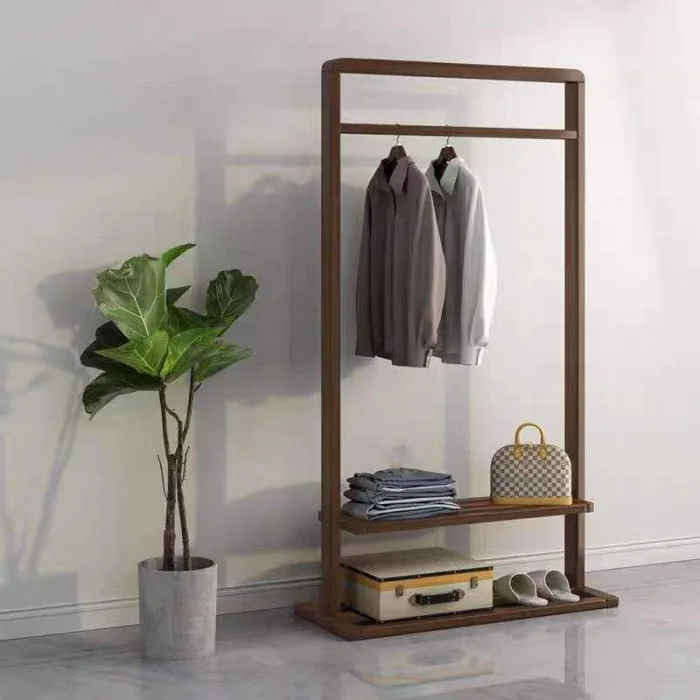 Modern Wooden Coat Rack - Space-Saving Storage Solution for Home & Office