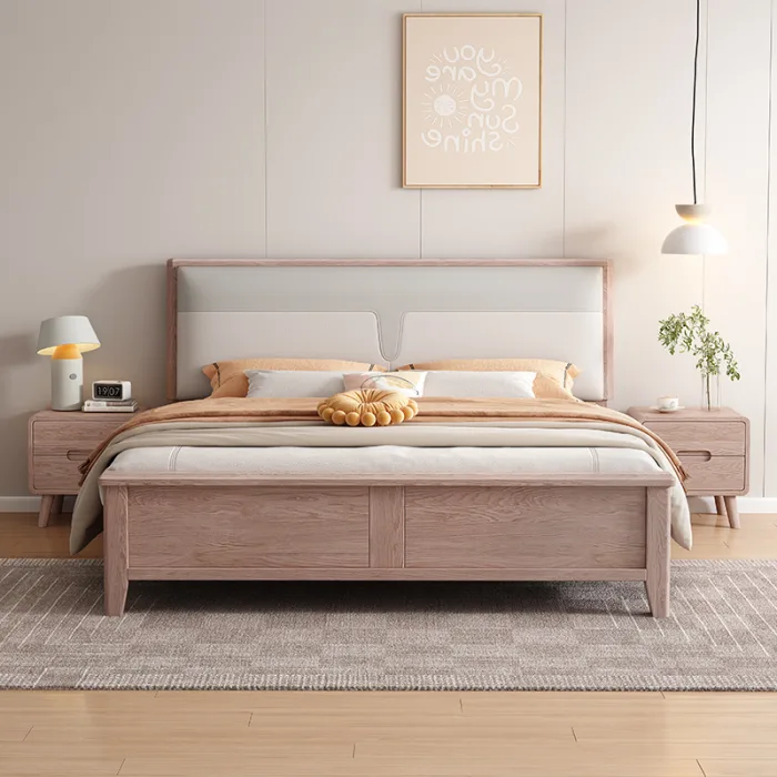 Modern Ash Wood Bed with Timeless Design for Elegant Bedrooms