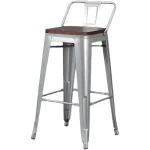Industrial-style metal bar stools