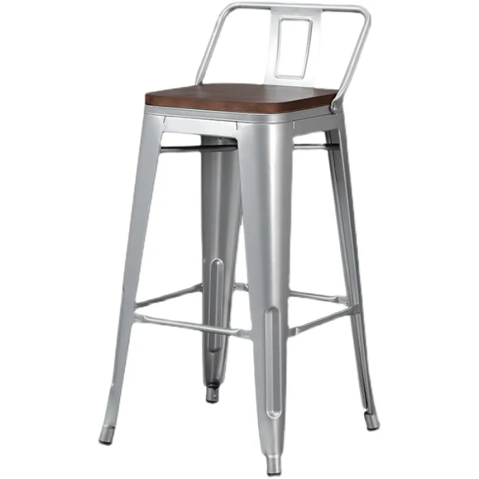 Industrial-style metal bar stools