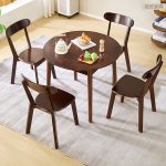 Modern Minimalist Nordic Solid Wood Extendable Dining Table