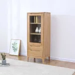 Modern Minimalist Nordic Style Solid Red Oak Wood Living Room Storage Cabinet for Wholesale