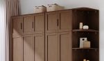 Modern Minimalist Nordic Style Solid Wood Corner Wardrobe