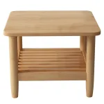 Modern Minimalist Nordic Style Solid Wood Two-Tier Coffee Table