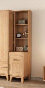 Modern Minimalist Nordic Style Wooden Wardrobe Side Cabinet