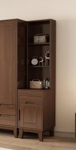 Modern Minimalist Nordic Style Wooden Wardrobe Side Cabinet