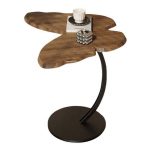 Modern Minimalist Nordic Style Wooden and Metal Coffee Table