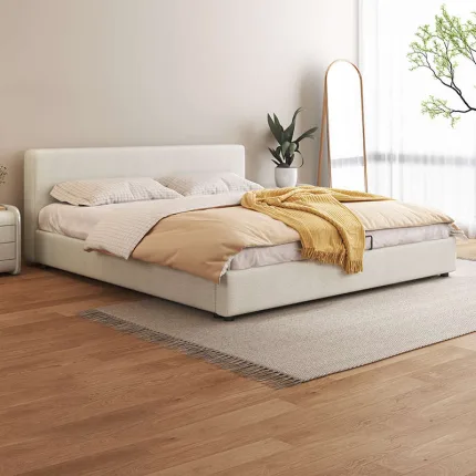 Modern Minimalist Soft Leather Bed for Home Use