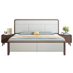 White Ash Wood Sleigh Bed – Classic Design