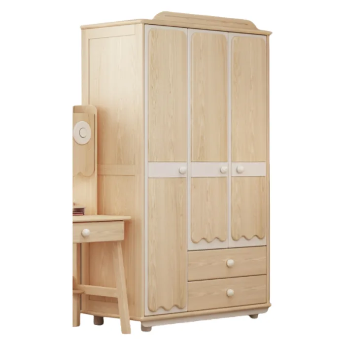 Classic Solid Wood Wardrobe with Timeless Design​