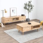 Modern Scandinavian Solid Wood Coffee Table for Cozy Home Interiors