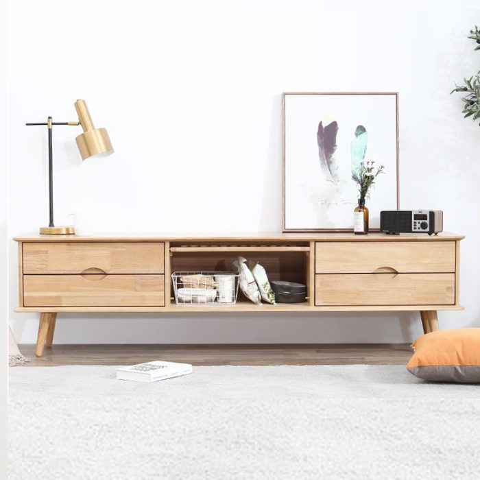 Modern Scandinavian Solid Wood Coffee Table for Cozy Home Interiors