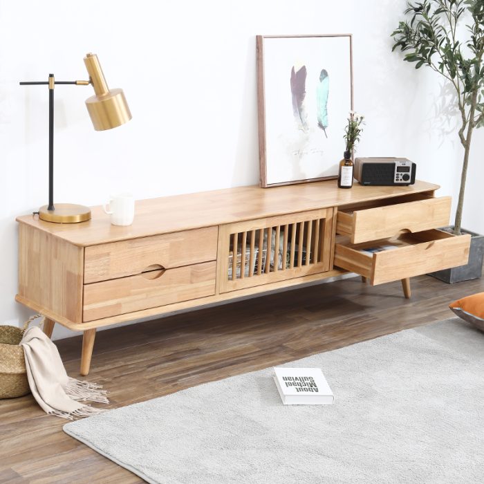 Modern Scandinavian Solid Wood Coffee Table for Cozy Home Interiors