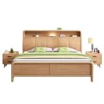 Modern Scandinavian Solid Wood Double Bed