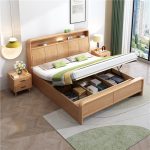 Modern Scandinavian Solid Wood Double Bed