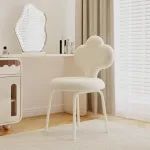 Durable vanity stool featuring solid wood and sponge filling.