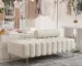 Experience plush comfort with our solid wood vanity stool.
