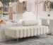 Experience plush comfort with our solid wood vanity stool.