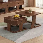 Modular Solid Wood Coffee Table Perfect Blend of Modern Design and Practical Functionality