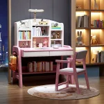 Scandinavian Adjustable Desk - Solid Wood Ergonomic Study Table for Home