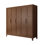 Nordic-Inspired Solid Wood Wardrobe for Bedroom Storage