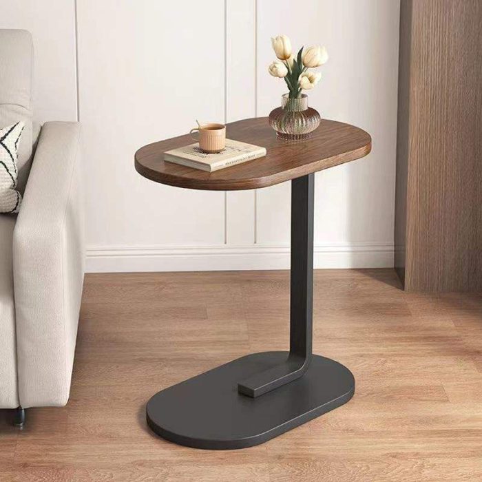 Nordic Minimalist Coffee Table with Wooden Top and Metal Frame – Ideal for Wholesale