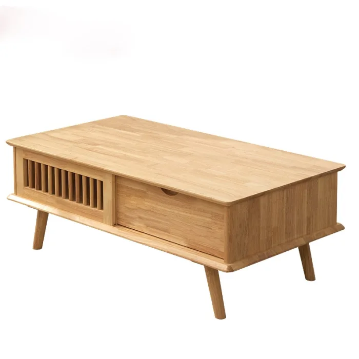 Nordic Style Solid Wood Coffee Table for Living Room