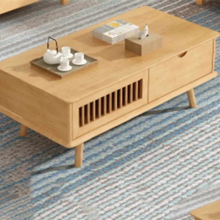 Nordic Style Solid Wood Coffee Table for Living Room